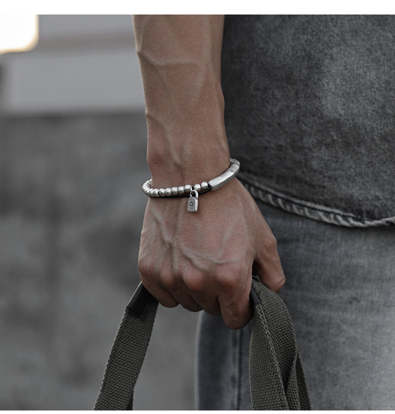 Raw S999 Fine Silver Chain Bracelets Retro Vintage Handmade