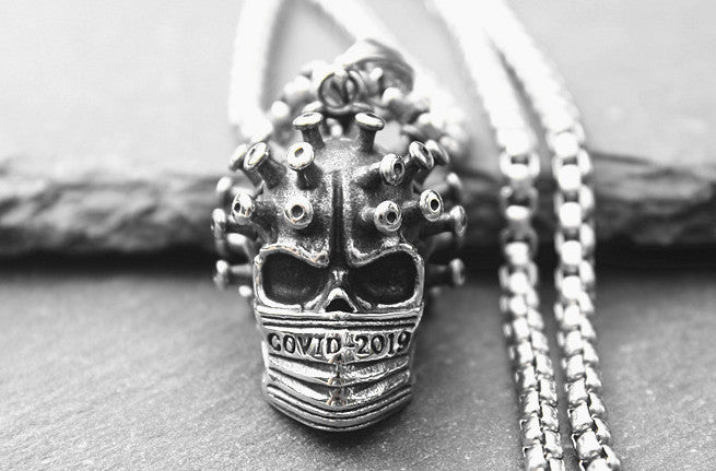 Retro Brass Steampunk COVID-19 Virus Pendant Necklace