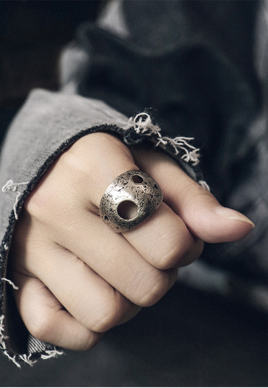 S925 Silver Minimalist Thick Band Ring