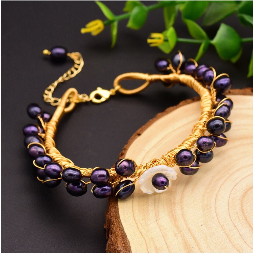 Natural Baroque Pearl Bracelet Adjustable Length