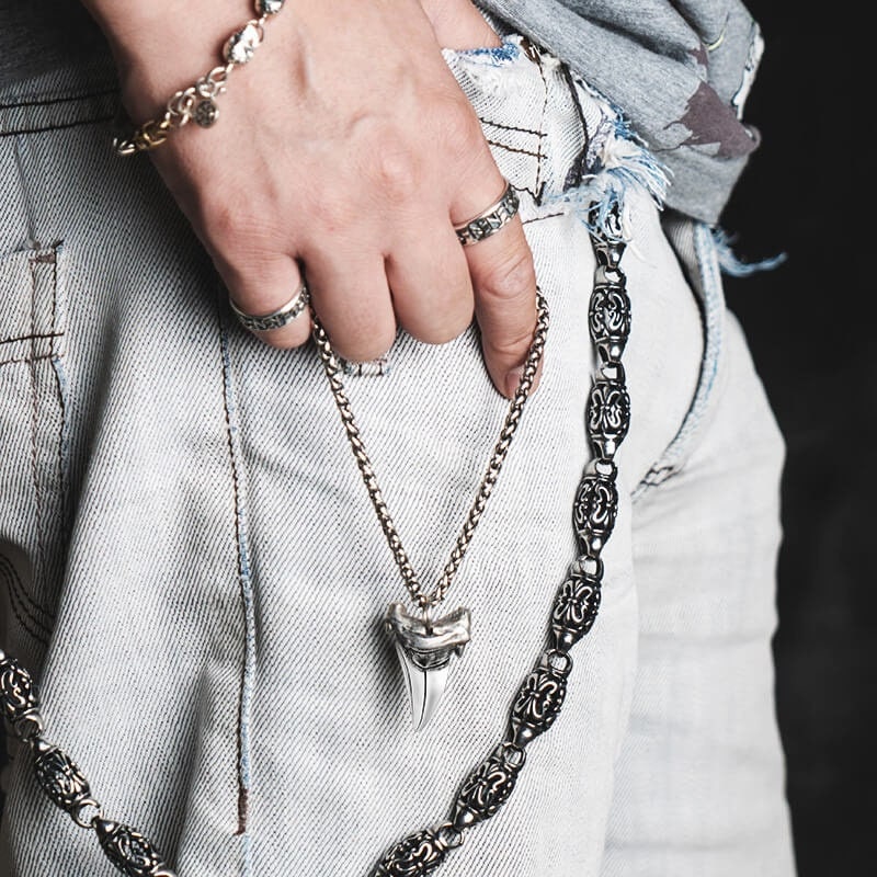 Shark tooth S925 Silver pendant necklace
