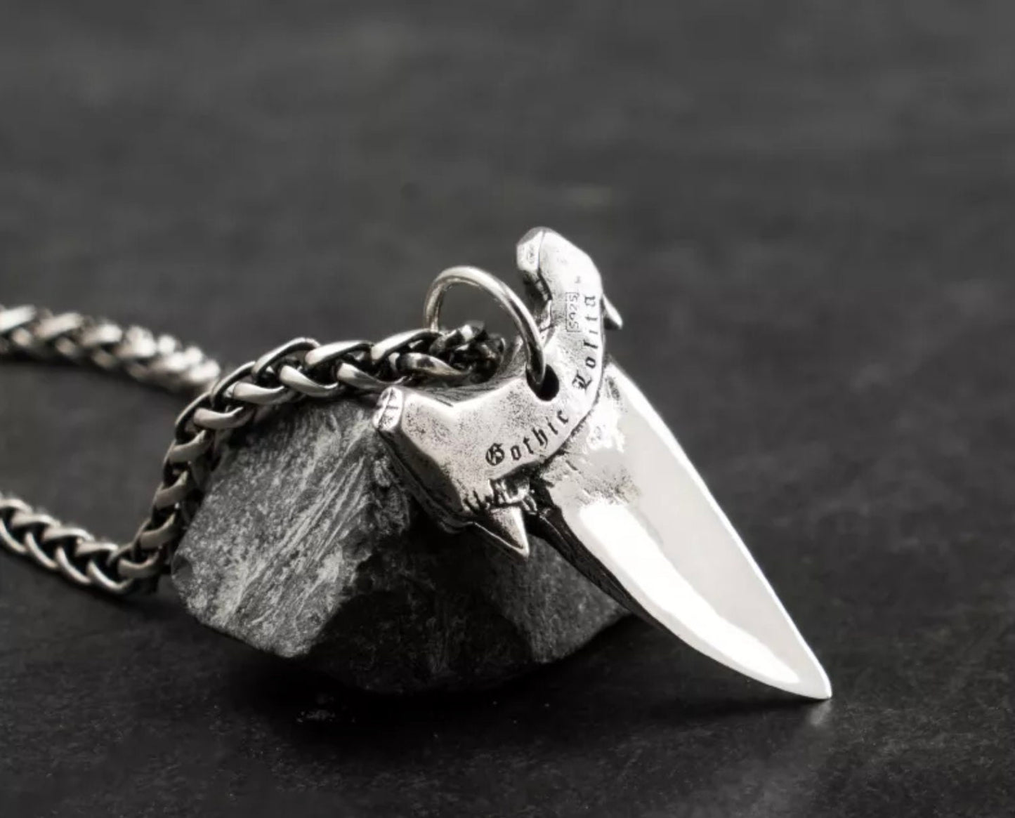 Shark tooth S925 Silver pendant necklace