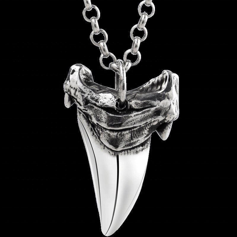 Shark tooth S925 Silver pendant necklace