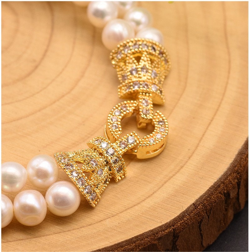 925 Sterling Silver Natural Fresh Water Pearl Bracelet - DMC Collection