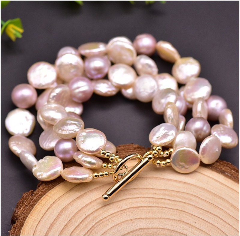 Handmade Natural Semi-Baroque Pearl Multi-layer Bracelet