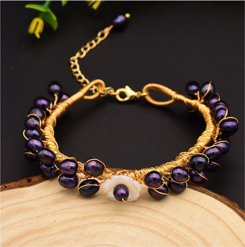 Natural Baroque Pearl Bracelet Adjustable Length