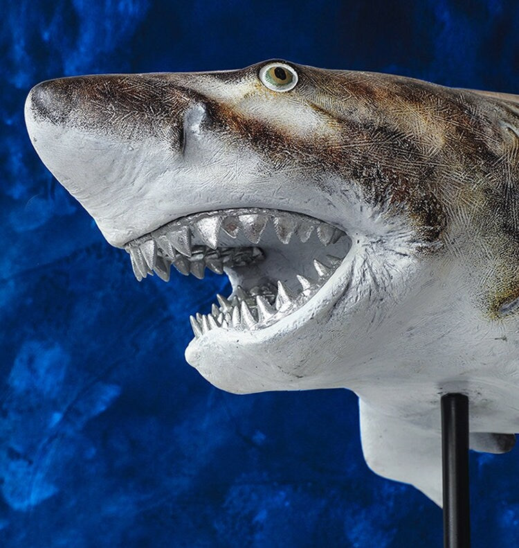 Large Shark Sculpture Statue Home Decor Ornament