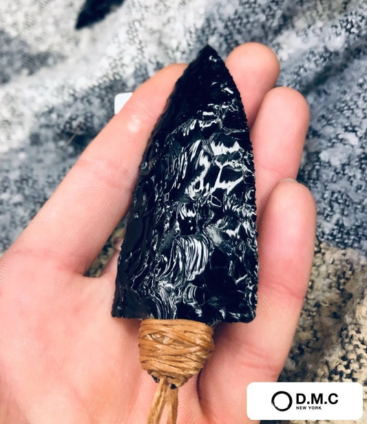 Dragonglass Blade Obsidian Spearhead Pendant Necklace from Game of Thrones