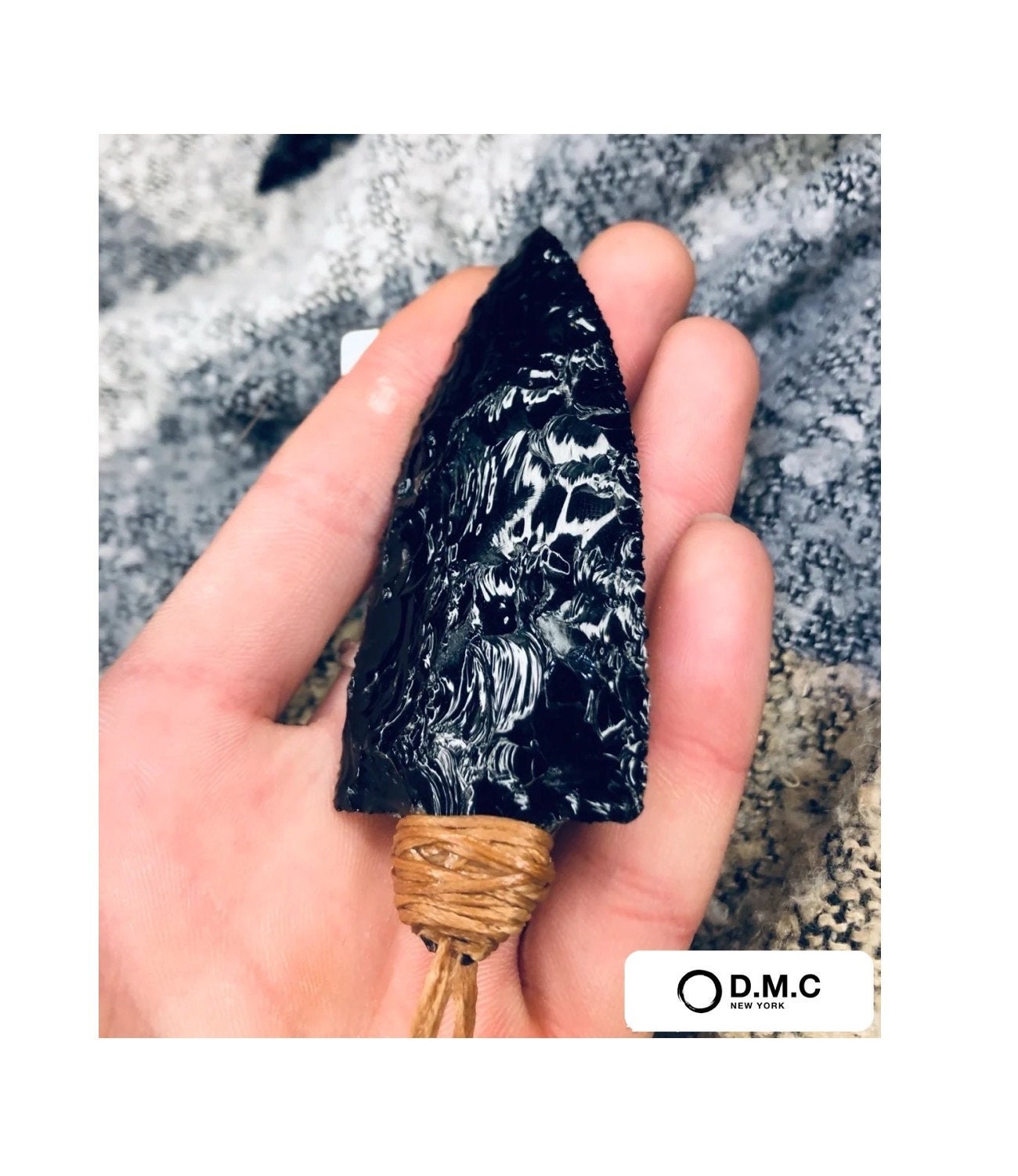 Dragonglass Blade Obsidian Spearhead Pendant Necklace from Game of Thrones