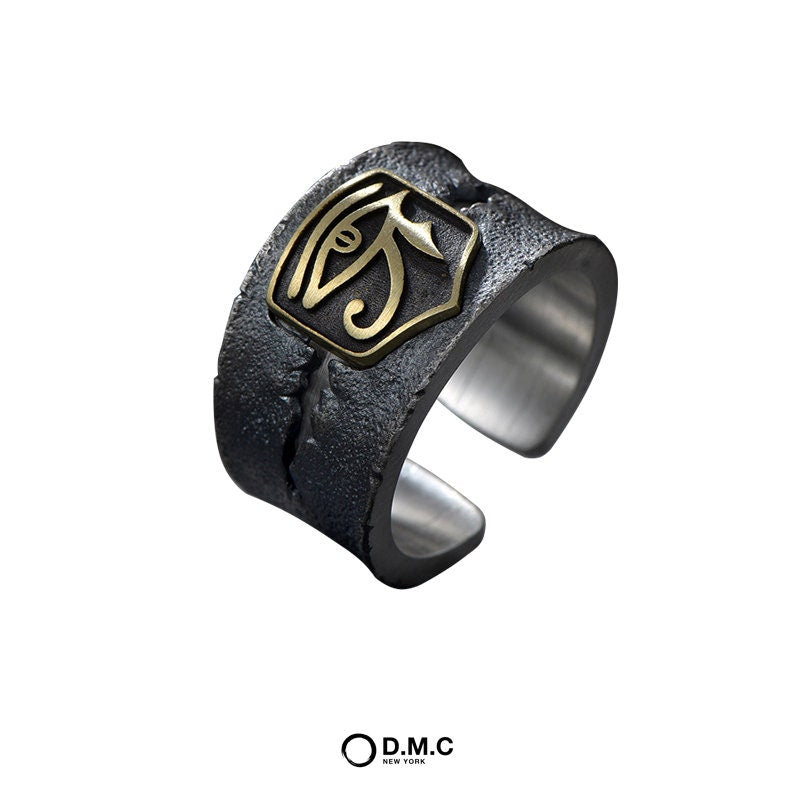 The Eye of Horus Titanium Steel Gothic Ring