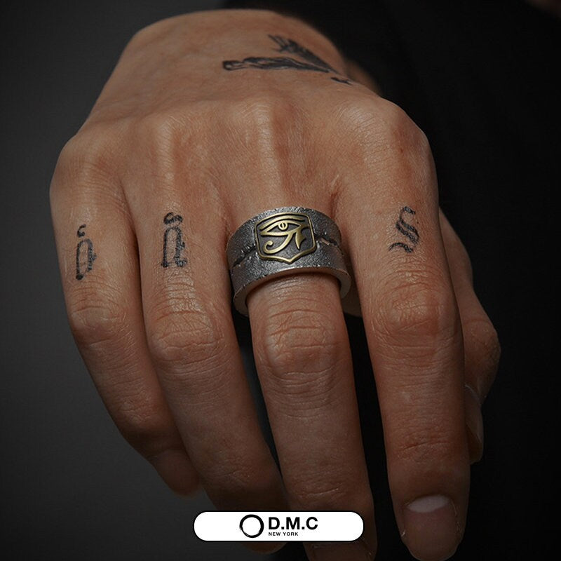 The Eye of Horus Titanium Steel Gothic Ring