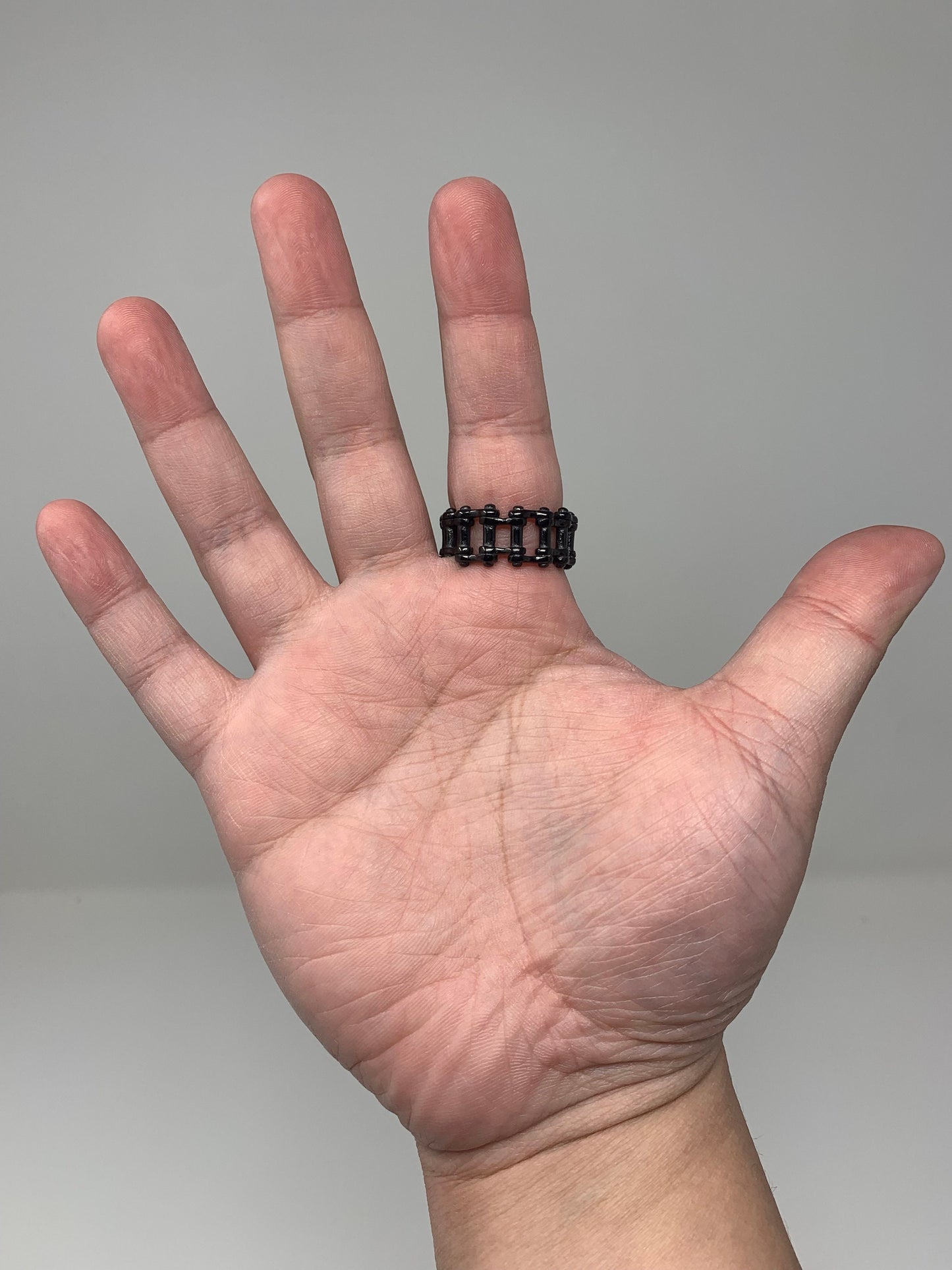 Gothic Stainless Steel Motorbike Chain Ring Vintage Punk Style