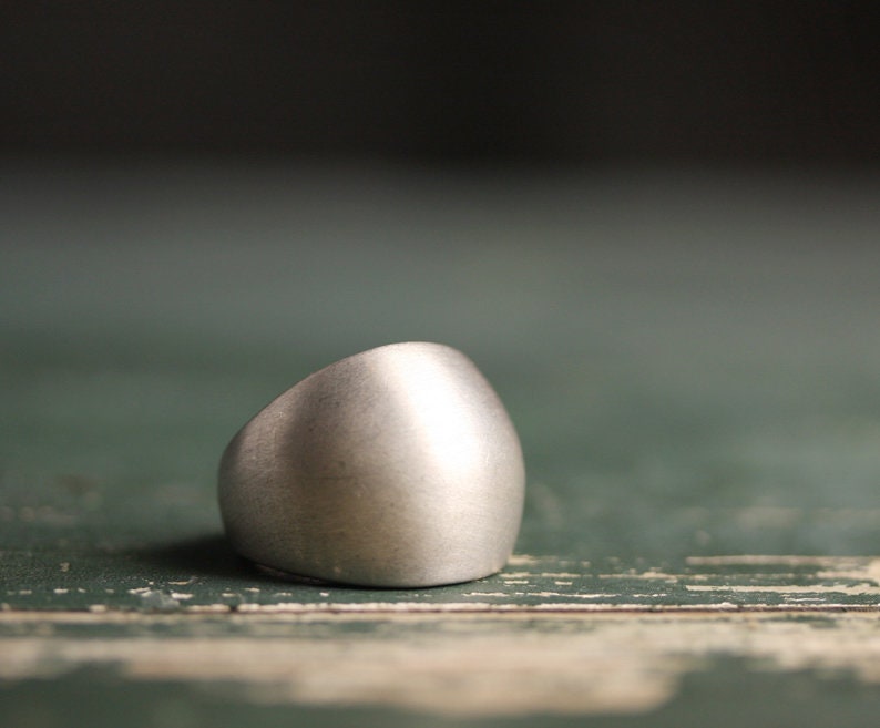 S925 Silver Minimalist Thick Band Ring
