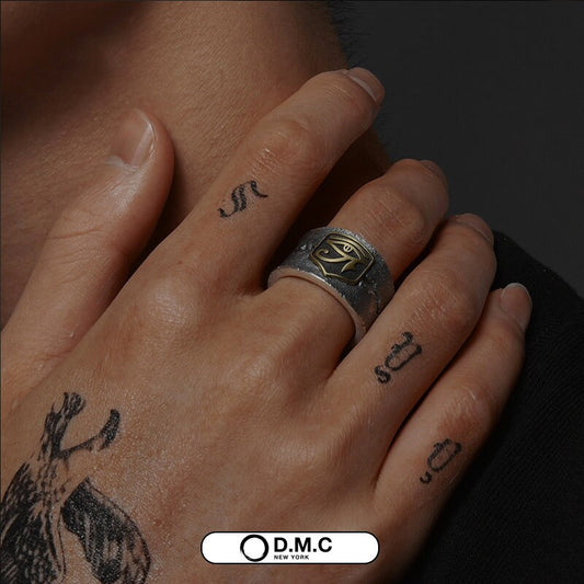 The Eye of Horus Titanium Steel Gothic Ring