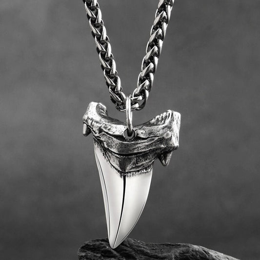 Shark tooth S925 Silver pendant necklace