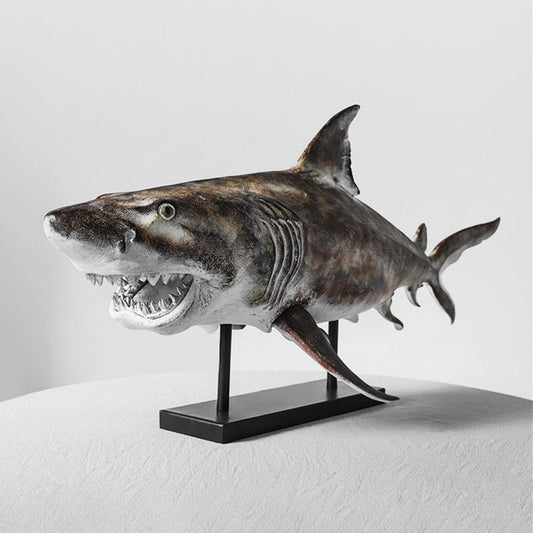 Large Shark Sculpture Statue Home Decor Ornament