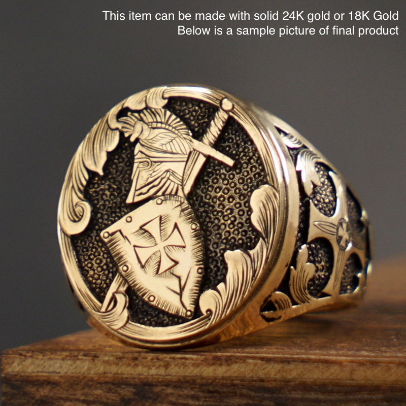 Custom 925 Silver 18k Solid Gold Ring Ancient Craft Ring Egyptian Gods Eyes Of Horus and Anubis Adjustable Size