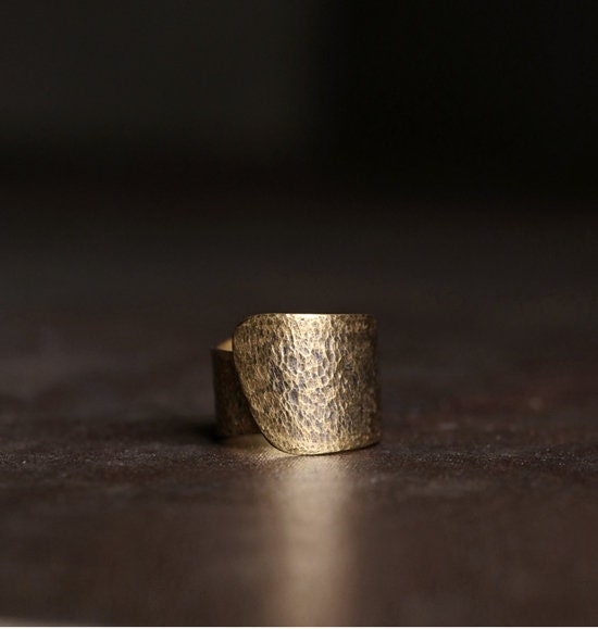 Retro Brass Minimalist Index Finger Ring Unisex