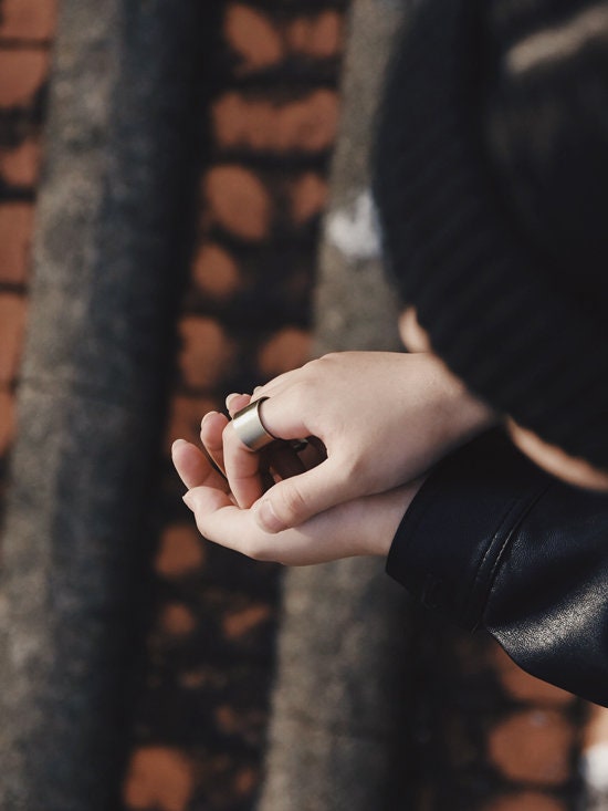 Retro Brass Minimalist Index Finger Ring Unisex